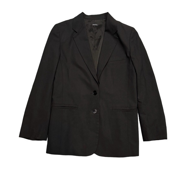 Joseph Paris Black Tailored Blazer Wool Blend Italy Minimalist Size 38 US 6 - Picture 3 of 14